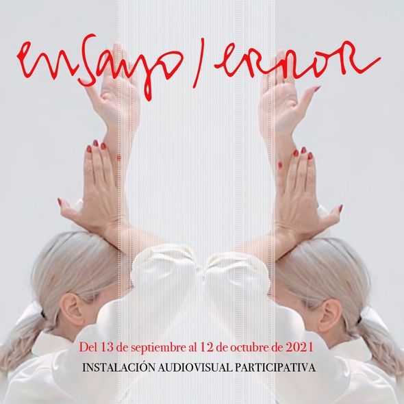 Cartel de la instalación participativa "Ensayo-Error".